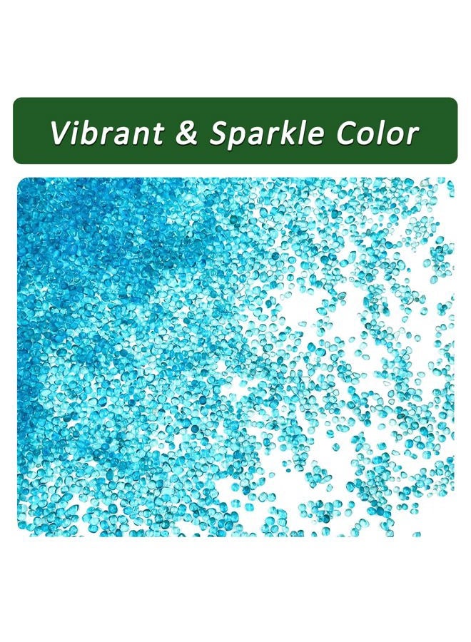 BXI Decorative Stones - Garden Yard Walkway Fish Tank Aquaruim - Gravel Pebble Rock - 2 Pounds - Blue glass sand - Image 5