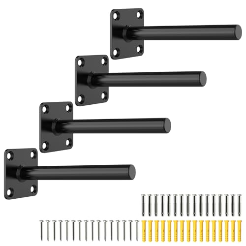 Rvdeaa Wall Mount Weight Plate Holder for 1" Olympic Plates, Heavy Duty Steel Weight Plate Wall Mount, Black High Capacity Weight Holders for Plates Home Gym Organizer - Image 1