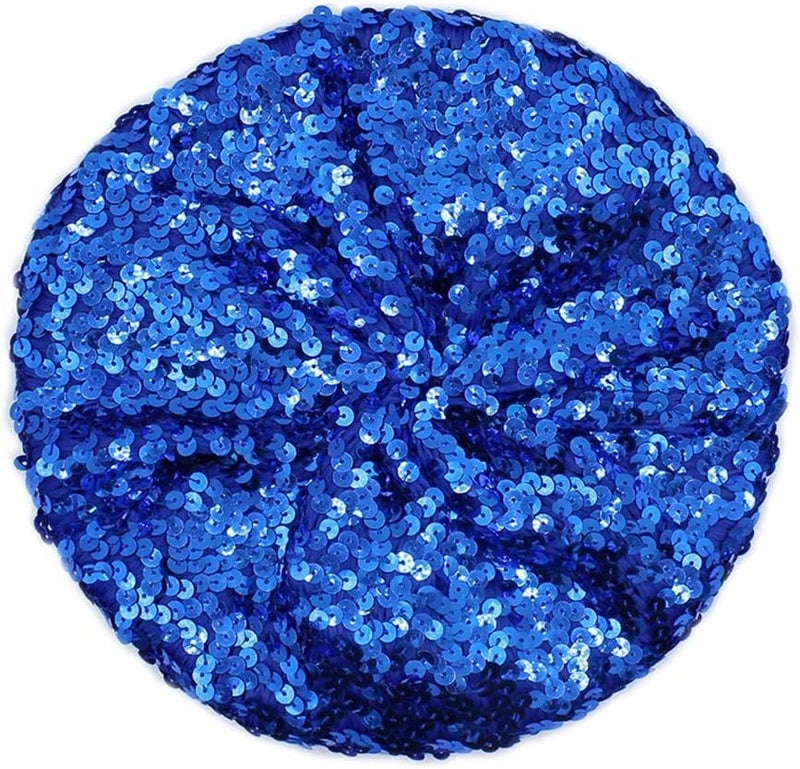 Aibearty Women Girls Sparkly Sequin Beret Hat Fashion Fun Stretch Beanie Cap Headwear for Festival Party Club Halloween - Image 2
