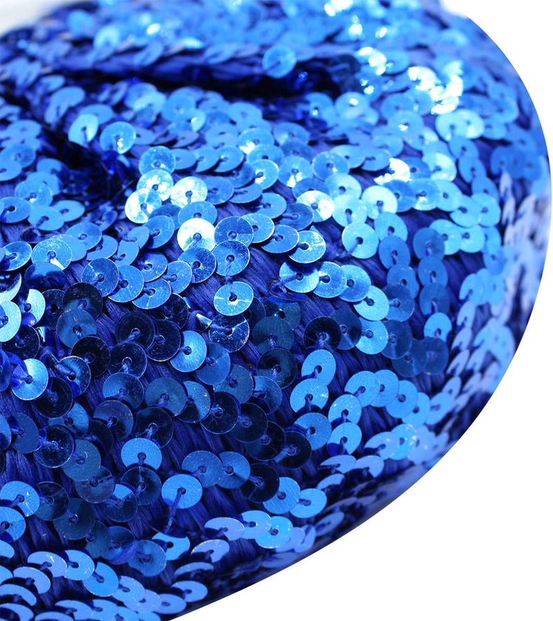 Aibearty Women Girls Sparkly Sequin Beret Hat Fashion Fun Stretch Beanie Cap Headwear for Festival Party Club Halloween - Image 3
