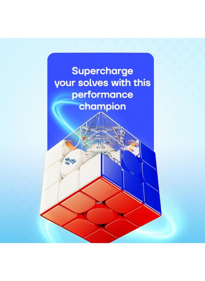 Cubelelo Drift 3M Plus v2 3x3 (Magnetic) (2024 New Upgraded Version) | Based on MoYu RS3M v5 | Dual-Adjustment System | Speedcube for Kids & Adults | Magic Speedy Stress Buster Brainstorming Puzzle