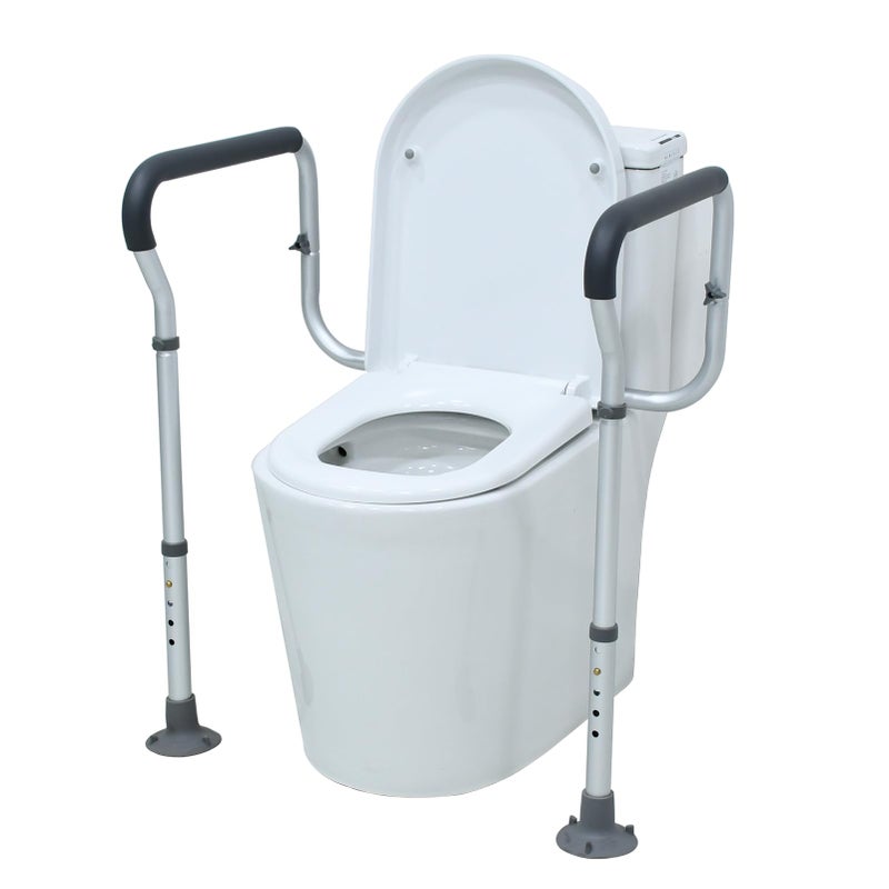 Loyoda Toilet Handle HeightAdjustable Leg Toilet Safety Frame Medical Grade Aluminum Alloy Sturdy Toilet Safety Rail Provides Support for Seniors Disabled and Pregnant Women - Image 2