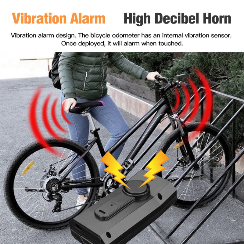 JOYCUNE Wireless Bike Computer 4600mAh Power Bank - Green Backlight Display Bicycle Computer Vibration Alarm for Daily Cycling - Image 2