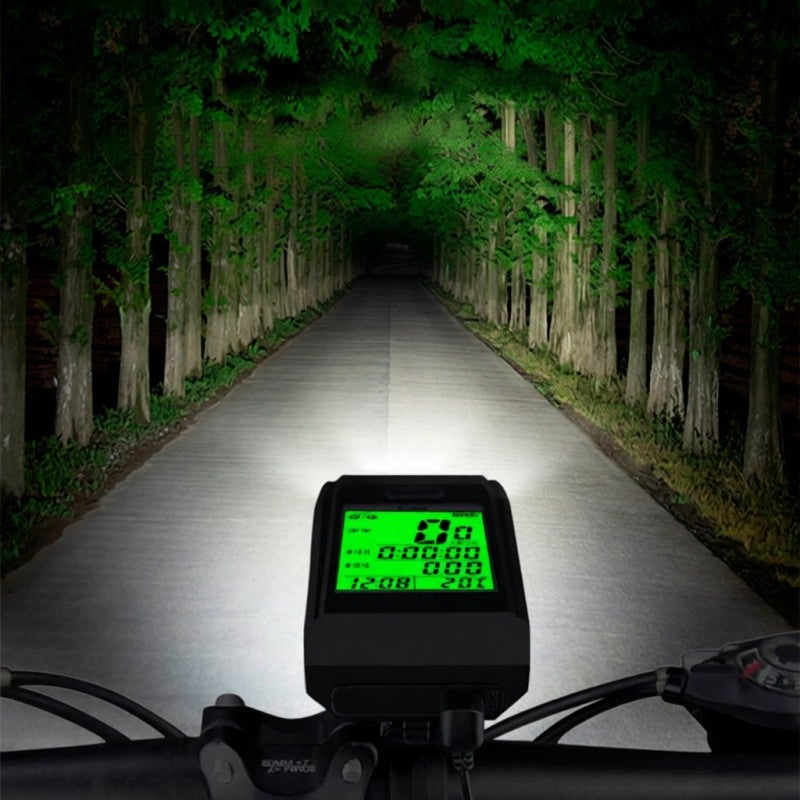 JOYCUNE Wireless Bike Computer 4600mAh Power Bank - Green Backlight Display Bicycle Computer Vibration Alarm for Daily Cycling - Image 3