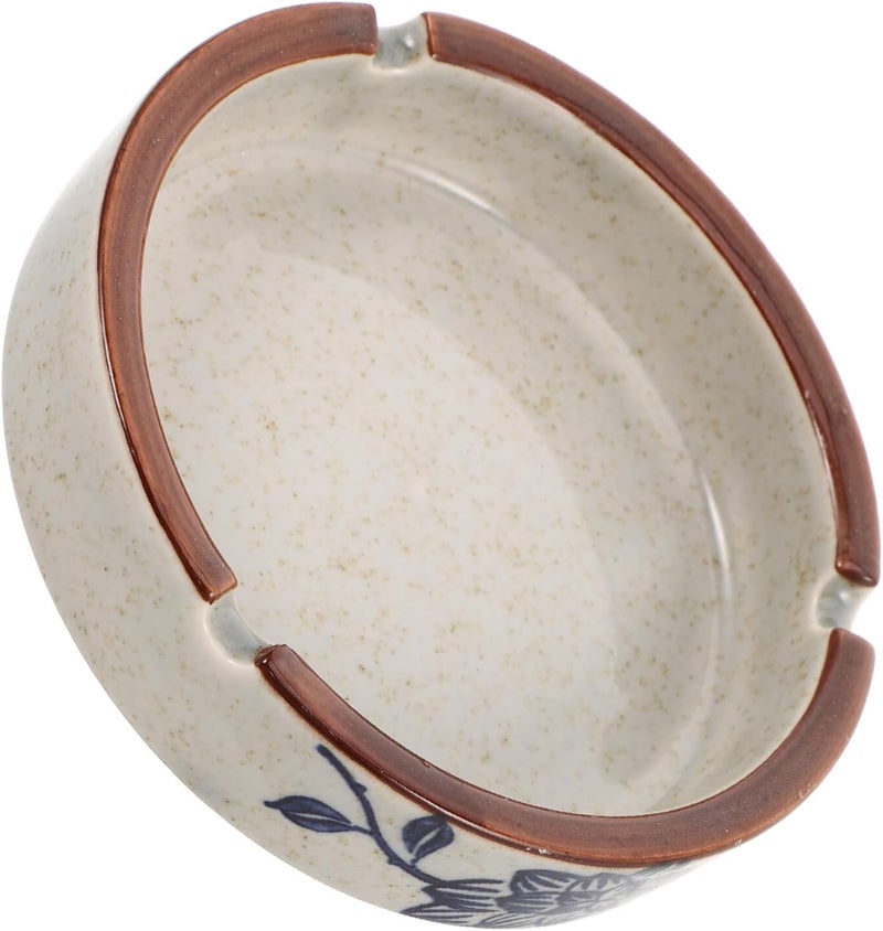 Large Capacity Ceramic Windproof Ashtray for Home and Office Portable Cigarette Tray with Unique Decorative Design Scratch-resistant Indoor and Outdoor Smoking Holder - Image 1