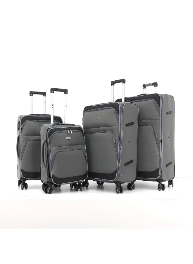 ميلايف MELIFE 4 Piece Soft Luggage Set | 20", 24", 28", 32" | Lightweight Travel Trolley Bags | 360° Spinner Wheels