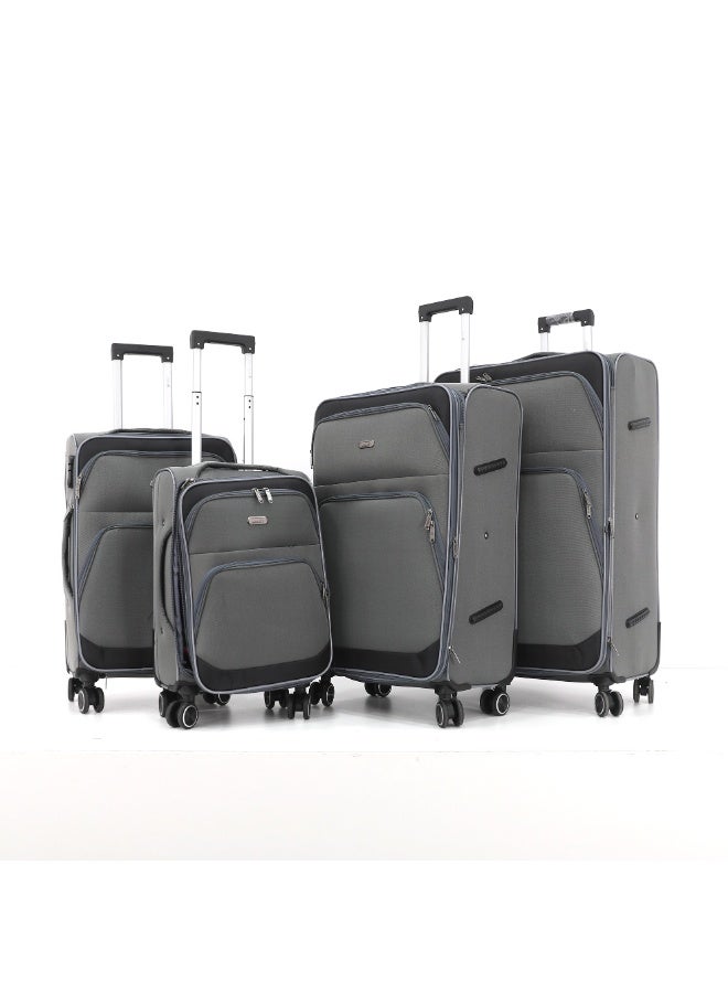MELIFE 4 Piece Soft Luggage Set | 20", 24", 28", 32" | Lightweight Travel Trolley Bags | 360° Spinner Wheels - Image 1