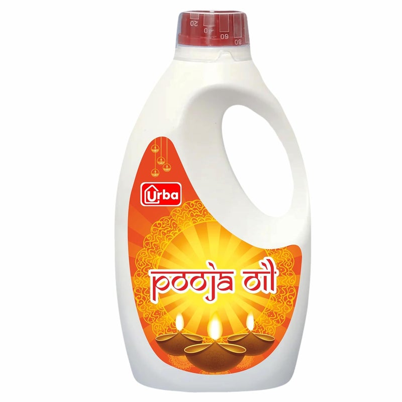 URBA Zen Pooja Oil 5 Litres Smokeless Oil For Puja Festivals Havan Til Oil For Pooja Blend Of 5 Puja Oils With Jasmine Fragrance Daily Pooja Items Large 5 Litre - Image 1