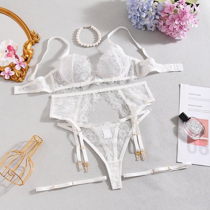Nothing Floral Lace Underwear 4-Piece Set - Image 1