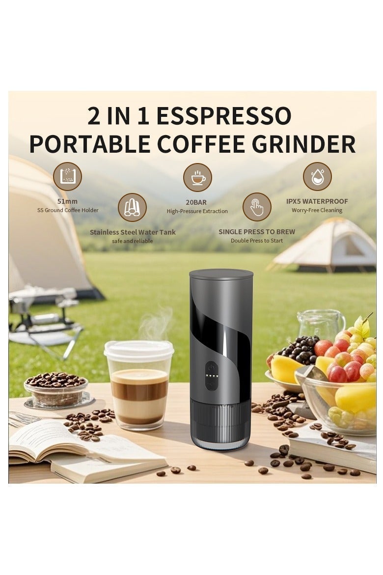 Ding Zap Portable Espresso Maker With Travel Bag 20Bar Wireless Coffee Machine Outdoor Hot Cold Espresso Machine For Coffee Gift Car Travel Camping Hiking Coffeeware Cafetera - Image 2