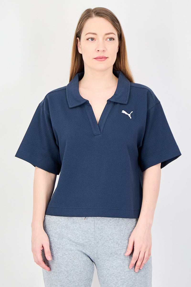 PUMA Women Relaxed Fit Short Sleeve Outdoor Polo Shirt, Dark Grey - Image 1