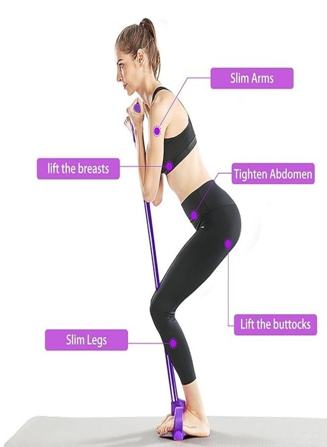 Prostuff.in® Yoga Pedal Puller Resistance Bands - 4 Tummy Training Bands Exercise, Yoga Crossfit Exercise, Body Building Training Band Men and Women, [Random Colour] 1pcs. - Image 3