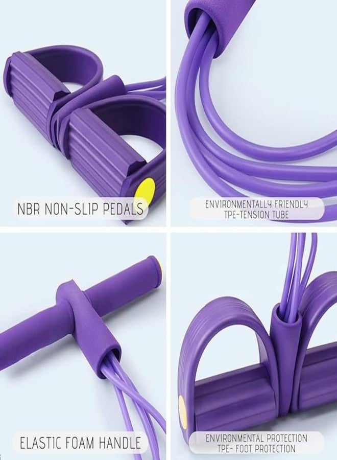 Prostuff.in® Yoga Pedal Puller Resistance Bands - 4 Tummy Training Bands Exercise, Yoga Crossfit Exercise, Body Building Training Band Men and Women, [Random Colour] 1pcs. - Image 4