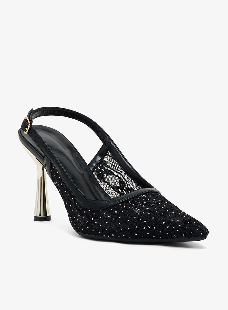 Ginger High Heeled Sling Back Pump - Image 2