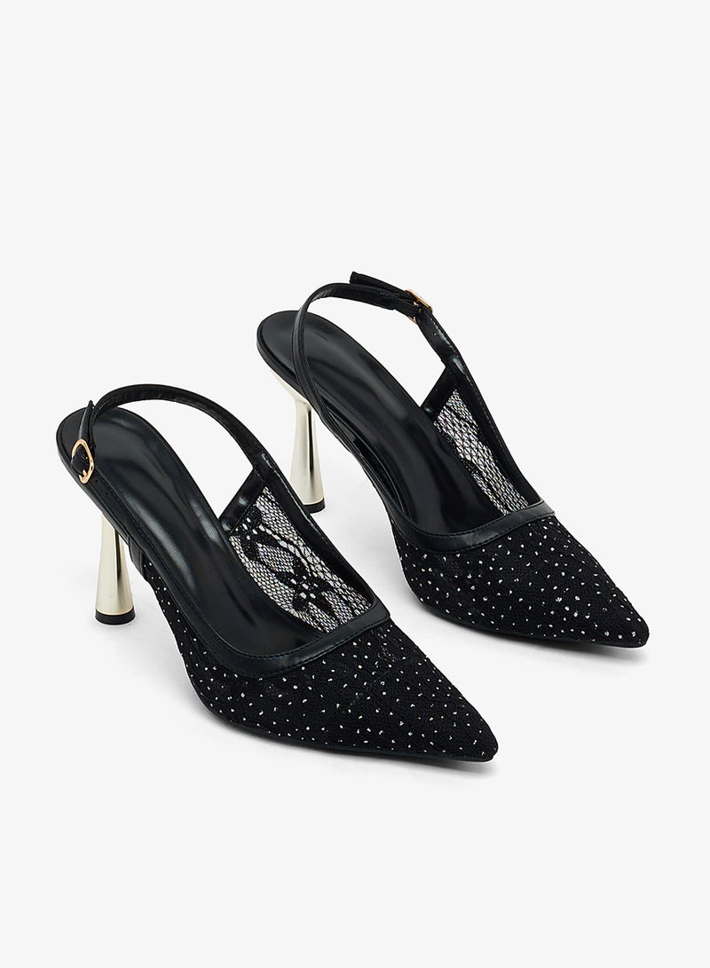 Ginger High Heeled Sling Back Pump - Image 4