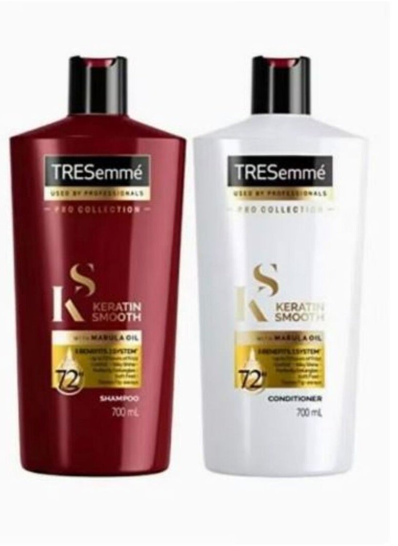TRESemmé Pro Collection Keratin Smooth Shampoo And Conditioner Set 700ml 