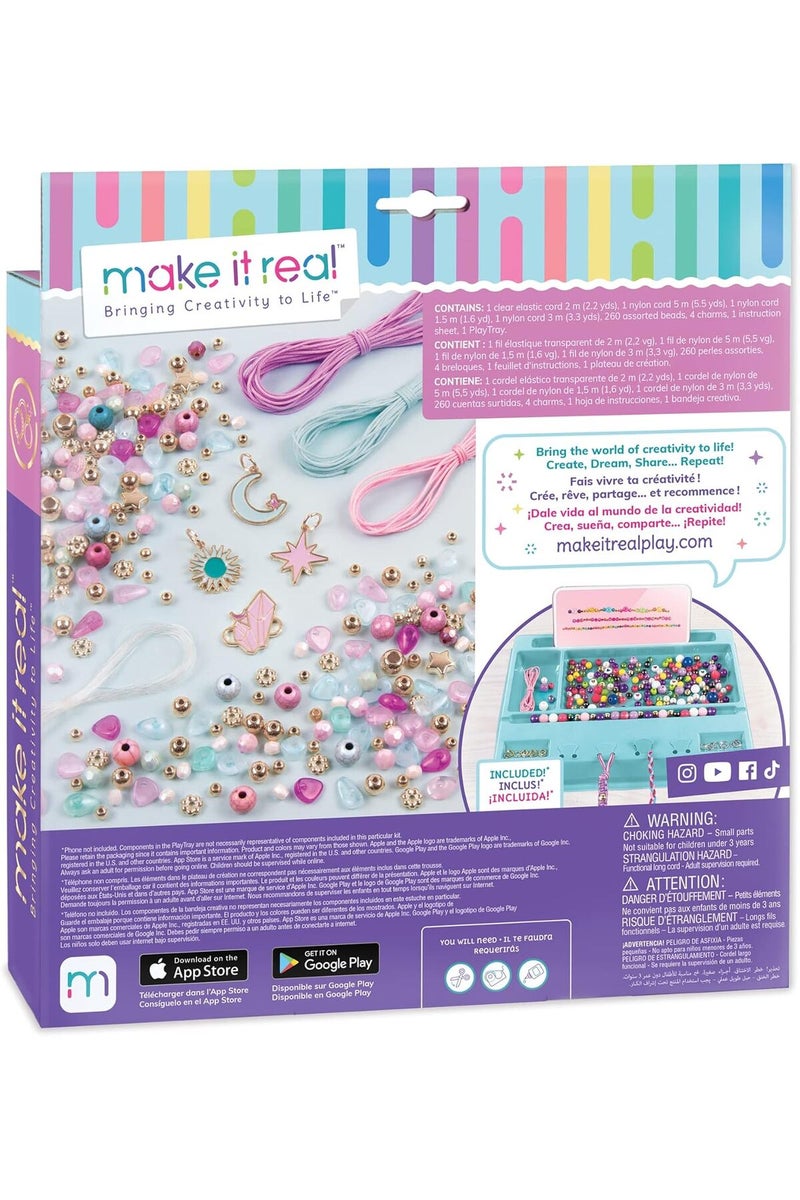 Make It Real طقم أساور الأحجار السماوية، 270 قطعة، اصنع 8 أساور، للأعمار 8 وما فوق - Image 2