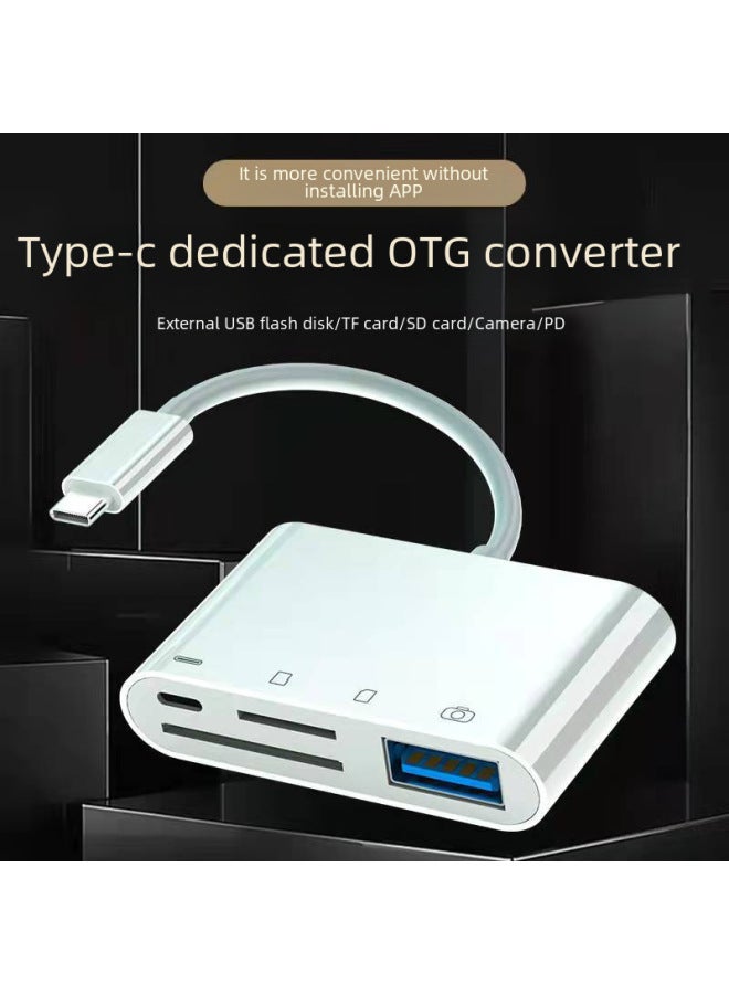 قارئ بطاقات متعدد الوظائف بأربعة في واحد 
محطة إرساء من نوع Type-C 
محول عالي السرعة USB 3.0 إلى TF/SD 
حل متكامل لجميع احتياجاتك - Image 2