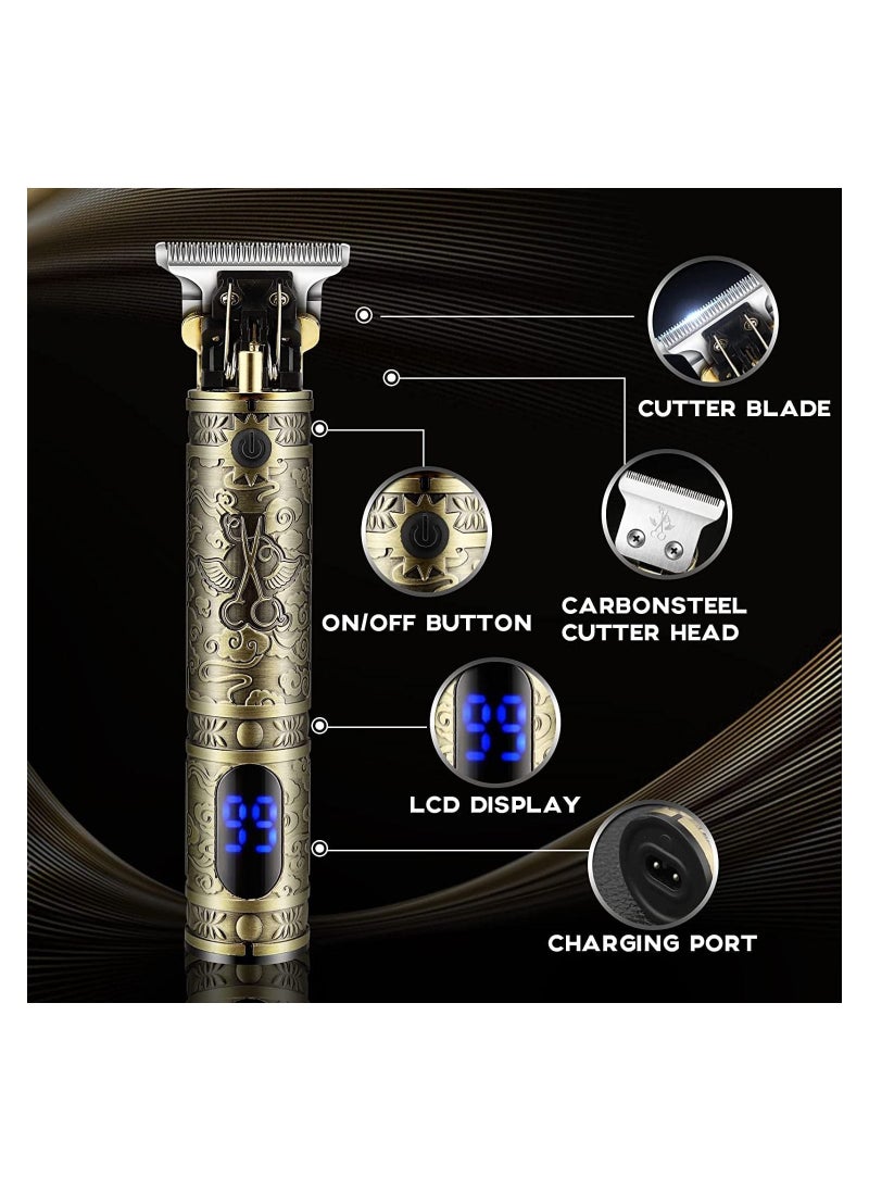 Generic - Hair Clippers for Men, Beard Trimmer, Zero Gapped Trimmer T-Blade Trimmer Clippers for Hair Cutting, Cordless Trimmers Professional Barber, Liners Clippers Haircut, Edgers Clippers - Image 1