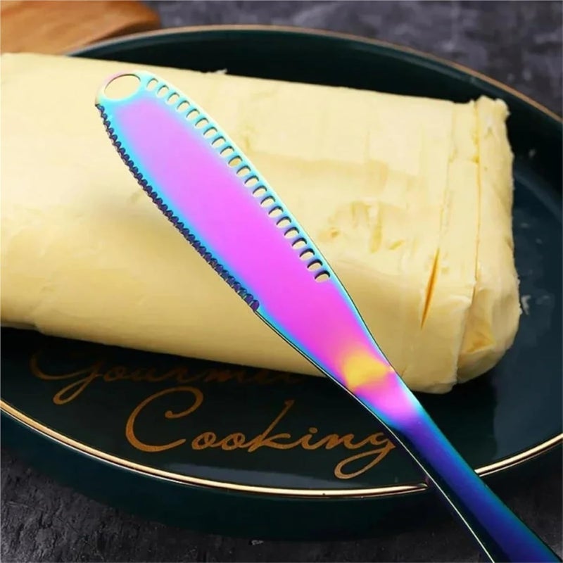 1Pcs Stainless Steel Jam Knife, Butter Hole, Cheese Dessert, Kitchen Cutting Tool(Color-1) - Image 5