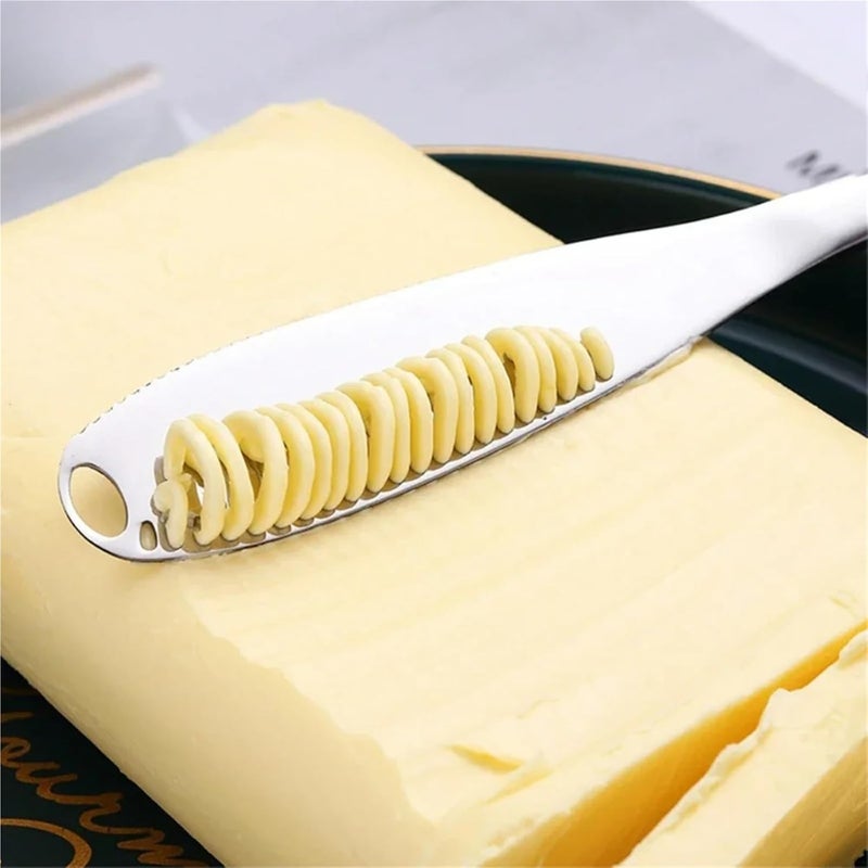 1Pcs Stainless Steel Jam Knife, Butter Hole, Cheese Dessert, Kitchen Cutting Tool(Color-1) - Image 3