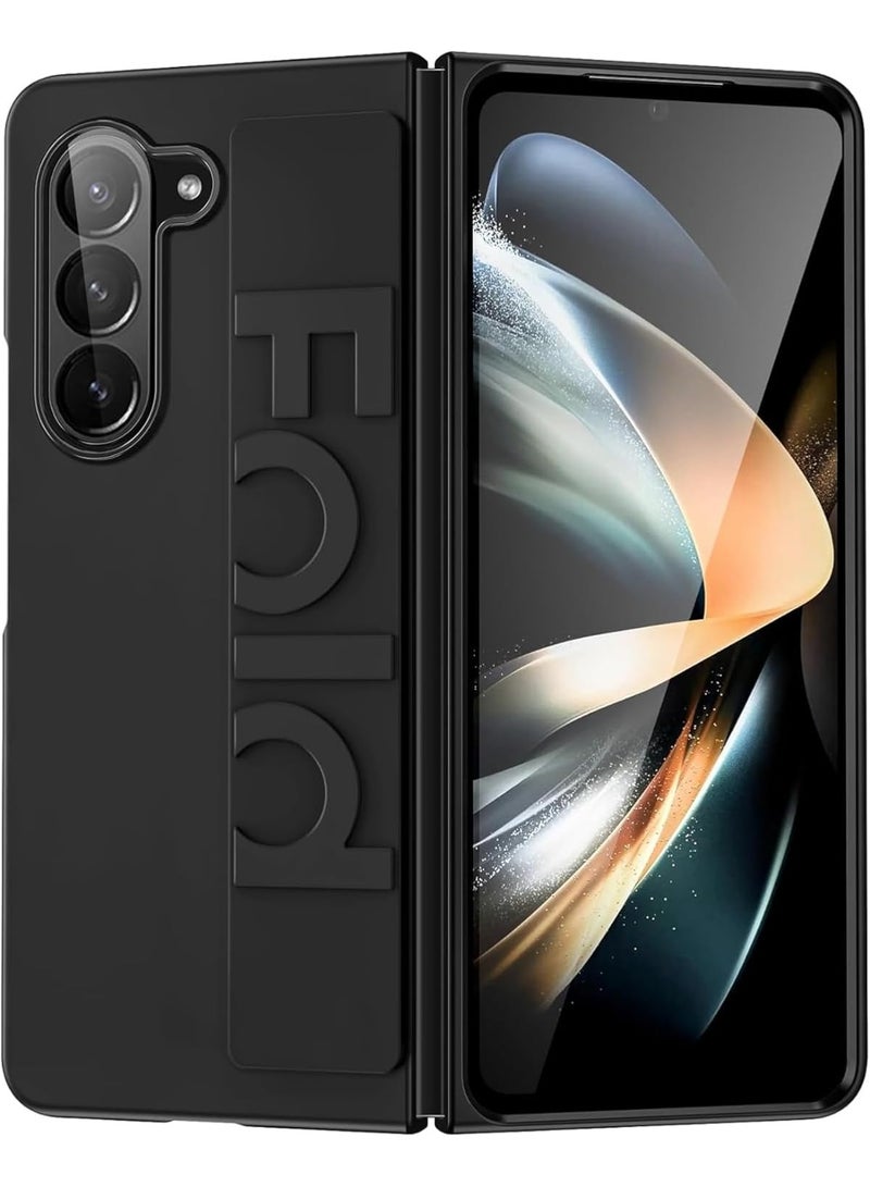 X-level Samsung Galaxy Z Fold 6 Case Cover with Hand Strap, Anti-Scratch Shockproof PC Wristband Cover Thin Protective Phone Case for Samsung Galaxy Z Fold 6 (Black) - Image 1
