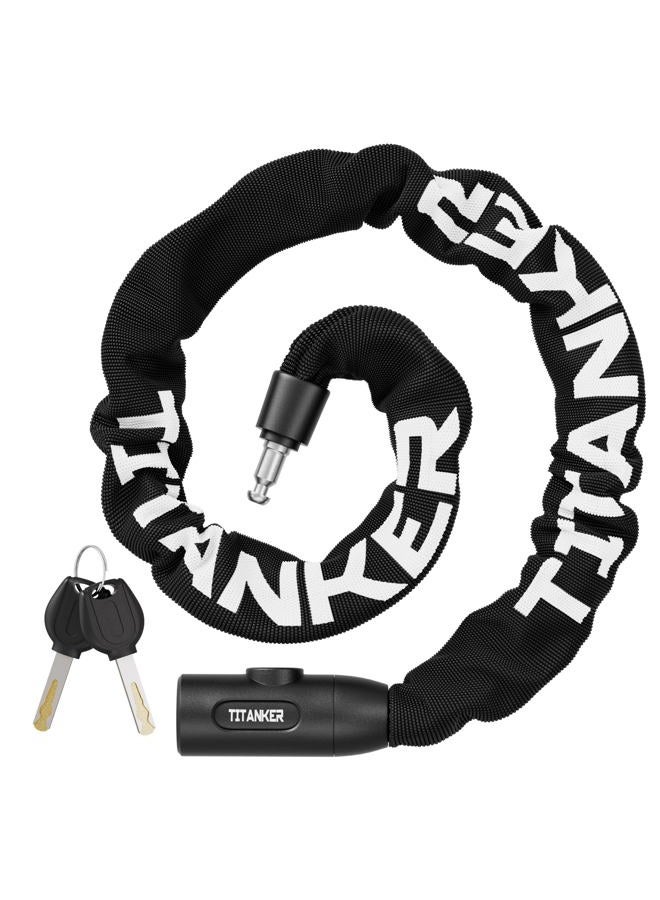 Titanker Heavy Duty Bicycle Lock Chain with Keys - 3 Feet Anti-Theft Lock for Bikes, Motorcycles, Doors, Gates, Fences, Grills (6mm Thick) - Image 1