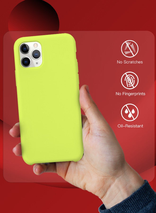 CATANES [for iPhone 11 Pro Max] Silicone Case Shockproof Protective Case Anti Scratch Smooth Case Cover/Lime - Image 4