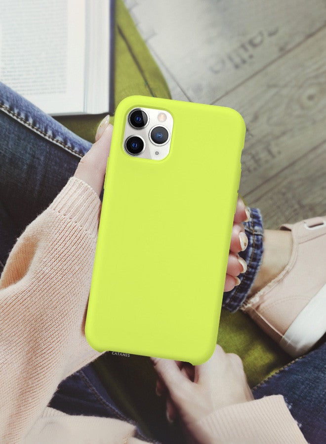 CATANES [for iPhone 11 Pro Max] Silicone Case Shockproof Protective Case Anti Scratch Smooth Case Cover/Lime - Image 5