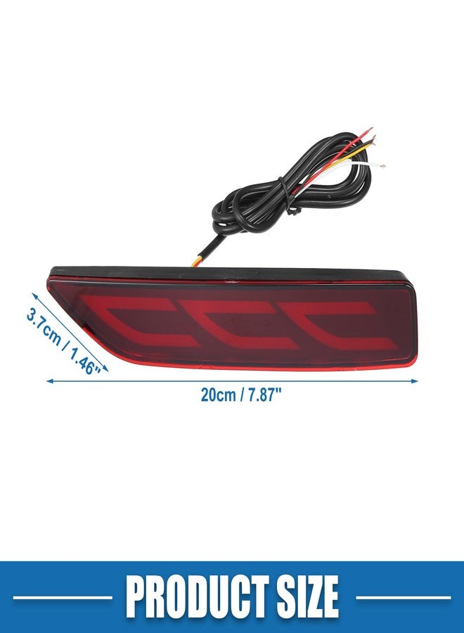 A ABSOPRO Rear Bumper Reflector Fog Brake Driving Tail Turn Signal Light Red Amber LED for Honda CRV 2007 2008 2009 Plastic Red Lens 1 Pair - Image 5