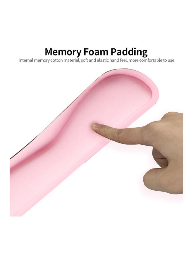 NIBEMINENT Keyboard Wrist Rest and Mouse Pad Set Pink - Image 4