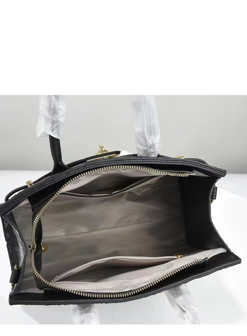 Women's Lizard Skin Pattern Tote Bags, Satchels Purses,Crossbody Bag - Grey  - Image 3
