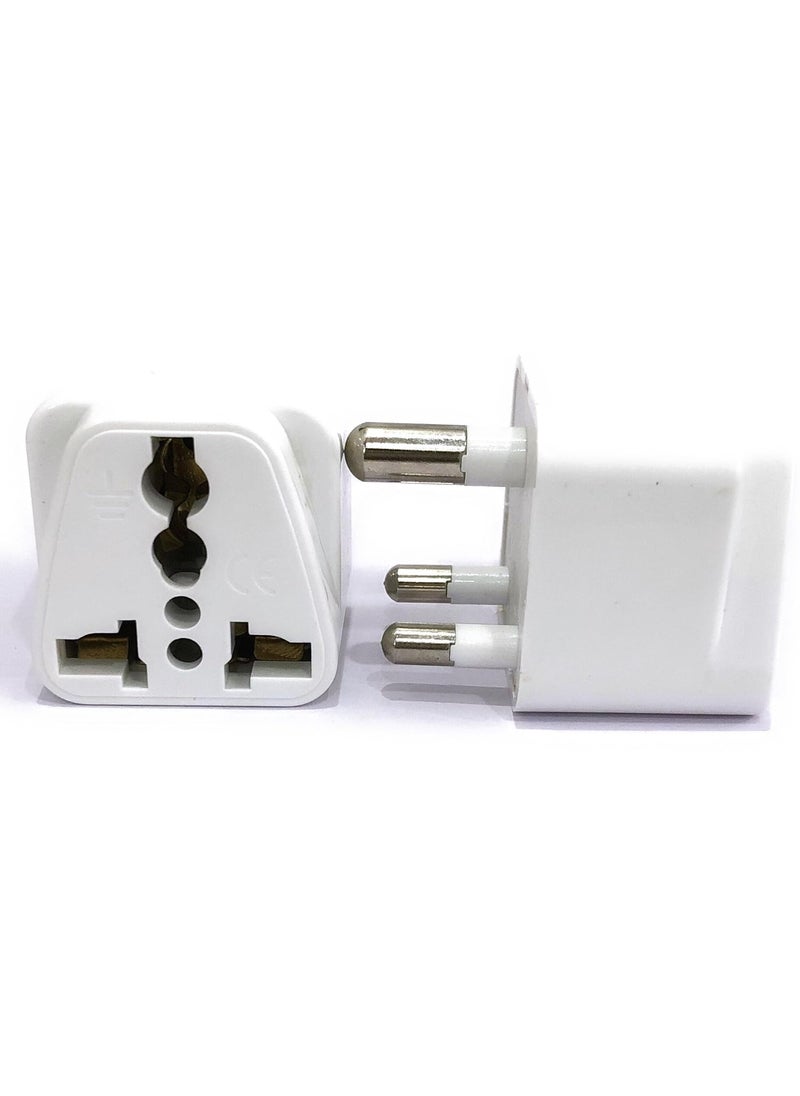 HI PLASST PINS N PLUGS HiPlasst Pack of 2 US to India Converter Plug Type D Adapter with 3Pin Design UK to India Travel Adapter for Laptop Camera Charger Compatible with Indian Sockets  - Image 1