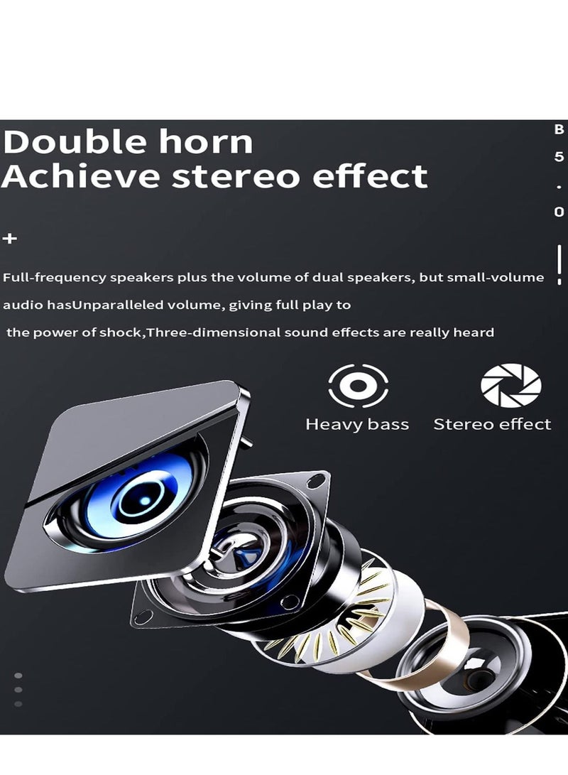 KASTWAVE Computer Speakers Fashion Desktop Wired USB Powered Mini Speaker with Stereo Sound PC Speakers Multimedia Volume Control LED Light Speaker Subwoofer for PC Monitor Desktop Laptop Gaming Smartphones - Image 3