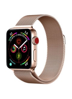 Replacement Strap Milanese Stainless Steel Watch Band For Apple Watch Series 9&8&7 41mm / SE 3&SE 2&6&SE&5&4 40mm / 3&2&1 38mm Rose Gold