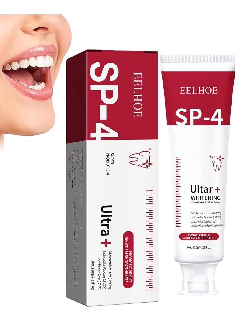 EELHOE New Probiotic Toothpaste Sp-4 Brightening Whitening Toothpaste Protect Gums Fresh Breath Mouth Teeth Cleaning Health Tooth - Image 1