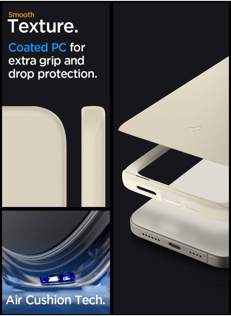 Spigen Thin Fit for iPhone 15 Pro Case Cover - Mute Beige  - Image 4