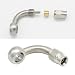 KRD PERFORMANCE Stainless Steel 90 Degree Brake Hose End Fitting Banjo Eye Hole Diameter 102mm M10 to AN3 PTFE Brake Hose Line With Brass Olive - Image 2