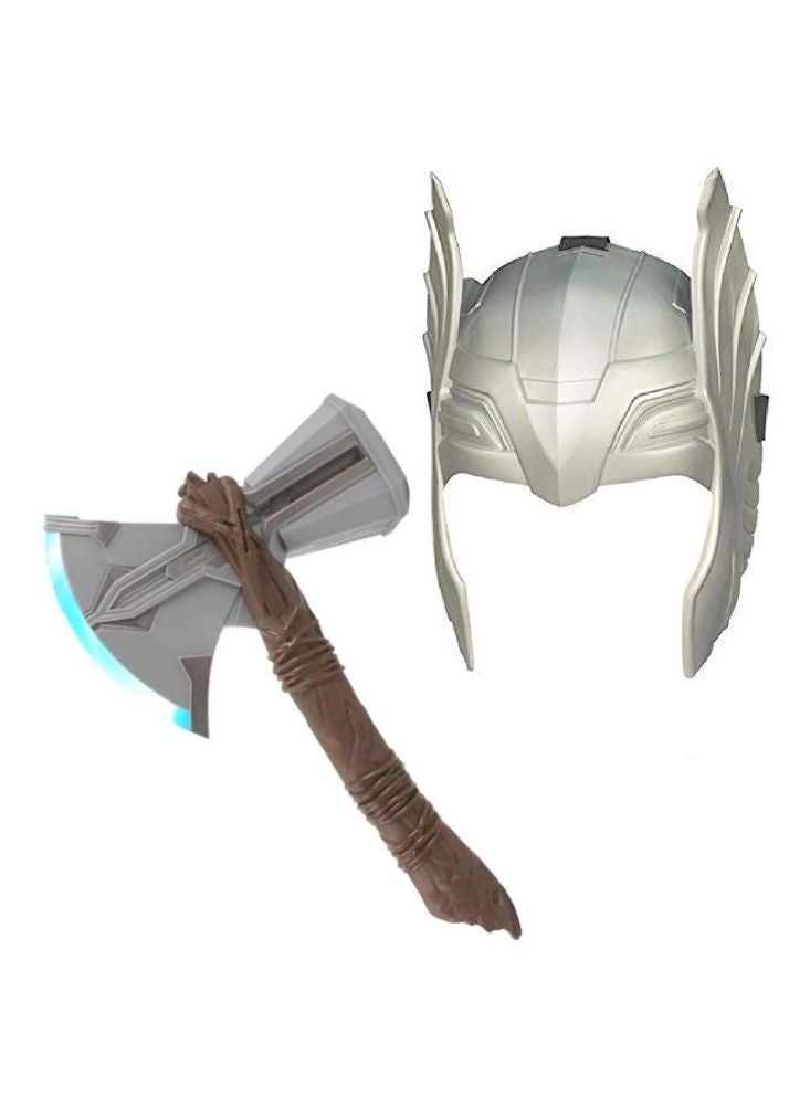 بريميم طقم زي ثور للأطفال - خوذة البطل الخارق وفأس المعركة - لعبة تقمص الأدوار - Image 1