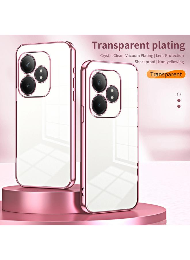 اس-توب جراب لهاتف Realme GT Neo6 SE، جراب هاتف شفاف مطلي بفتحة دقيقة - Image 2