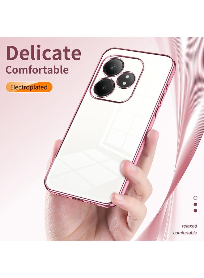 اس-توب جراب لهاتف Realme GT Neo6 SE، جراب هاتف شفاف مطلي بفتحة دقيقة - Image 5