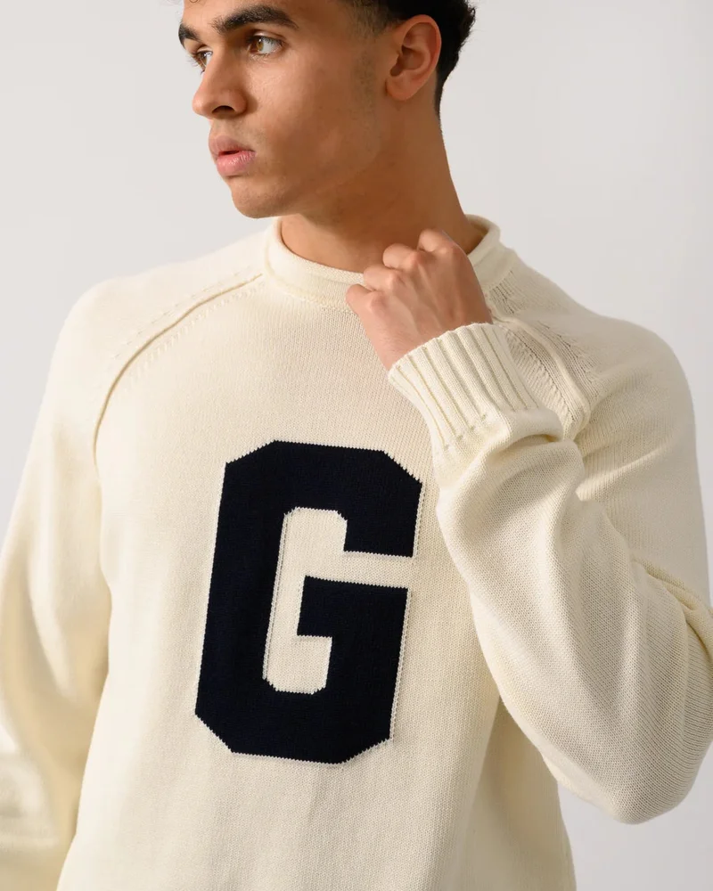 GANT Gant Intarsia G Crew Neck Sweater