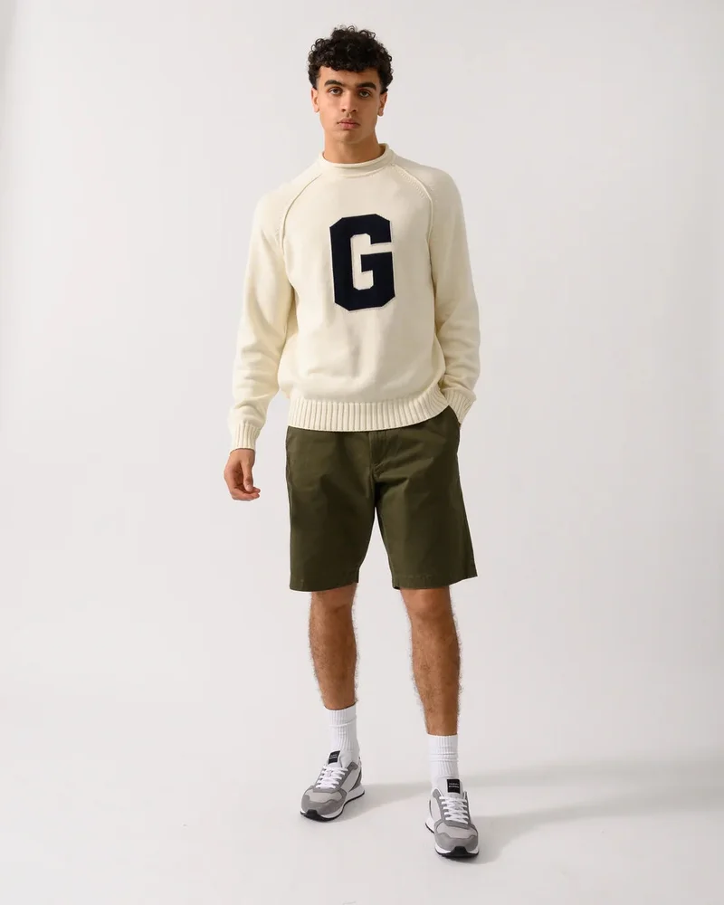 GANT  Gant Intarsia G Crew Neck Sweater for Men | Best Price UAE