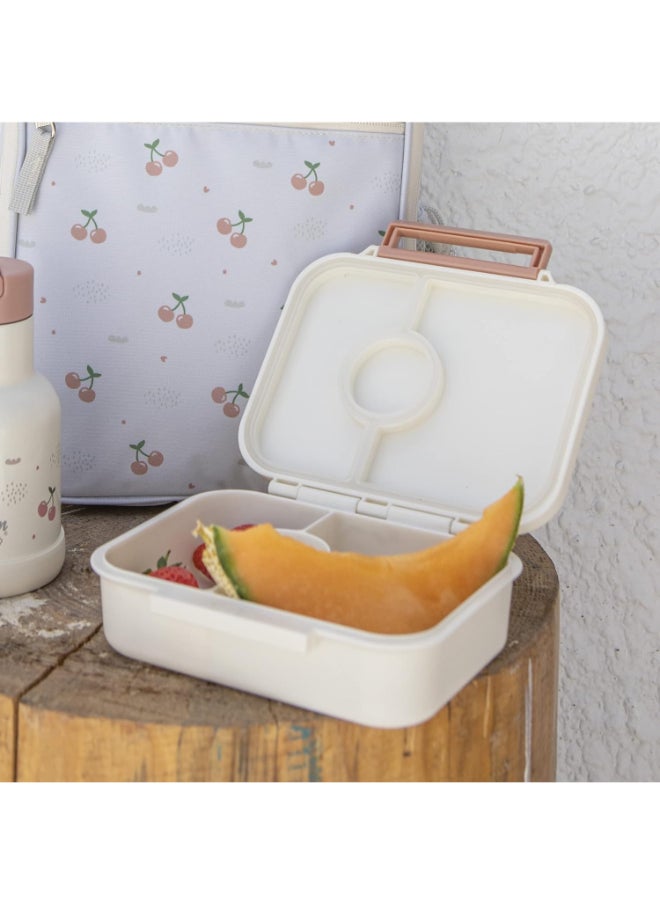 Tritan Snackbox With 3 Compartments For Kids, Leak Proof And Bpa Free - Cherry