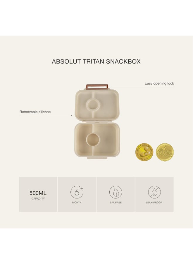 Tritan Snackbox With 3 Compartments For Kids, Leak Proof And Bpa Free - Cherry