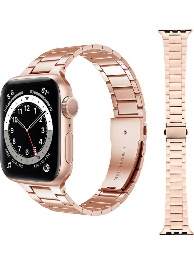Perfii Link Replacement Band For Apple Watch Champagne Gold - Image 1