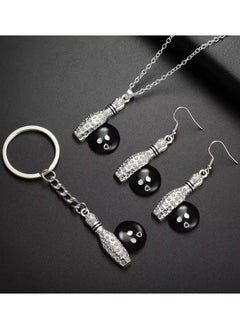 Goolsky Fashion Crystal Rhinestone Bowling Ball Pendants for Women Stainless Steel Sports Key Ring Car Key Chains Women Jewelry  - Image 2