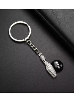 Goolsky Fashion Crystal Rhinestone Bowling Ball Pendants for Women Stainless Steel Sports Key Ring Car Key Chains Women Jewelry  - Image 3