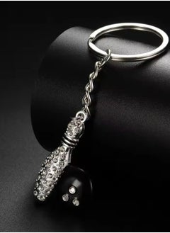 Goolsky Fashion Crystal Rhinestone Bowling Ball Pendants for Women Stainless Steel Sports Key Ring Car Key Chains Women Jewelry  - Image 4