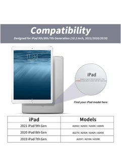 LCYLJGY Case for iPad 9th/8th/7th Generation 10.2 inch Auto Sleep/Wake Slim Lightweight Trifold Stand Smart Cover Soft TPU Back Case with Pencil Holder for iPad 10.2 2021/2020/2019  - Image 2